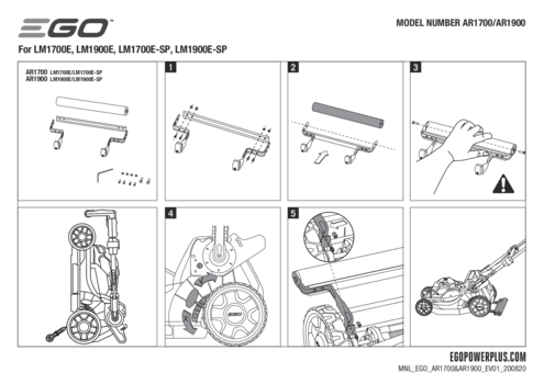 EGO AR1900 gazonroller 47 cm voor LM1900E-SP en LM1903E-SP