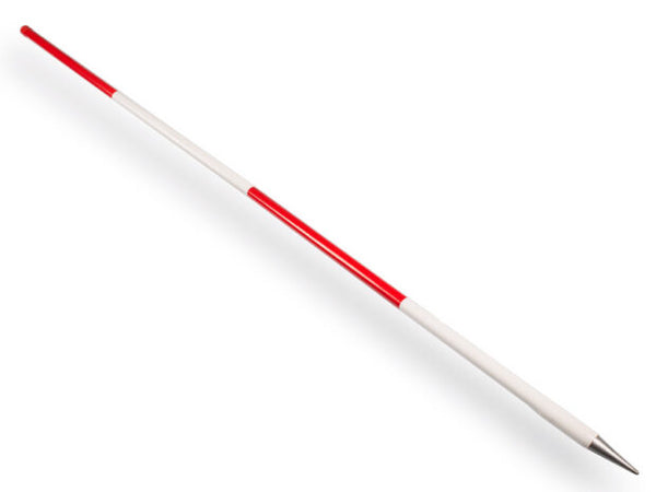 Nestle jalonstok van 200 cm met rood witte markering en stalen punt