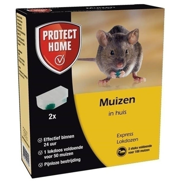 Protect Home Express Muizenlokdoos, Tegen muizen, doos, 2 stuks productfoto