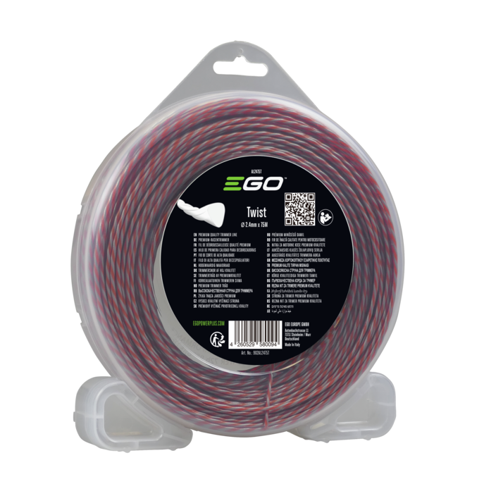EGO maaidraad Twist line AL2760T rood-groen gedraaid 2,7 mm x 60 m, officieel weergegeven als model AL2760T