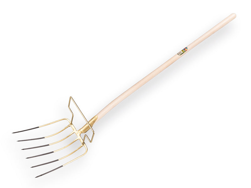 Offner bladvork 6 tands met beugel 36 cm en steel 130 cm gebogen productfoto