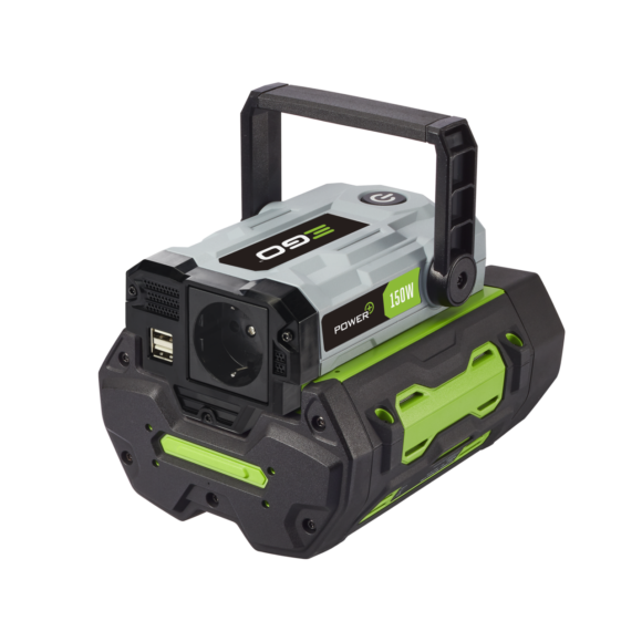 EGO PAD1501E Powerbank 150W met Accu en Lader, 230V en 2 USB-poorten, officieel weergegeven als model PAD1501E