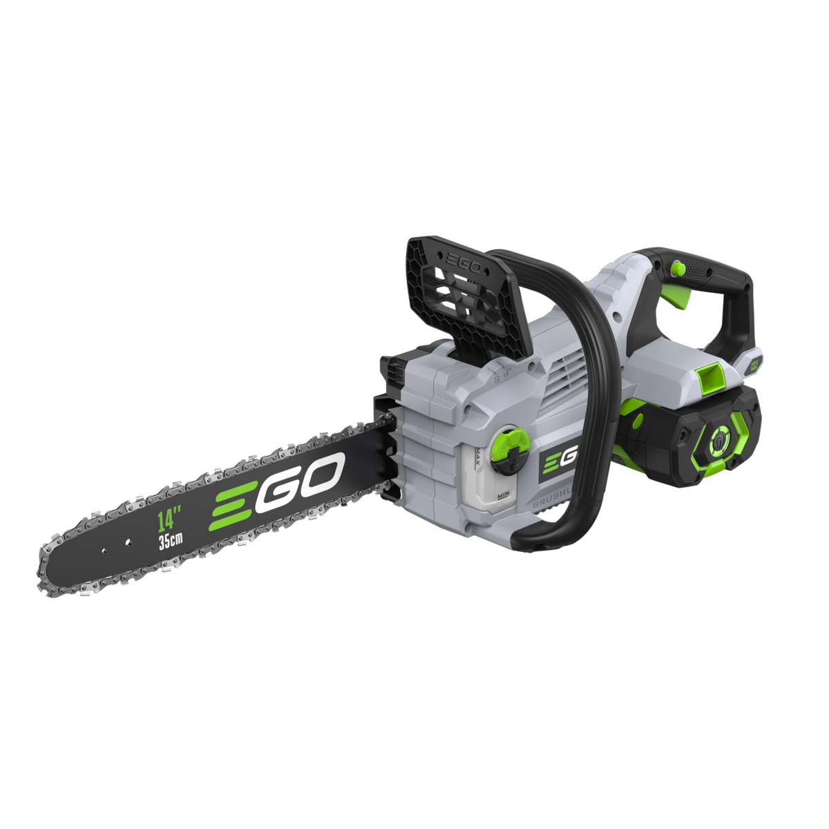 EGO CS1411E accu kettingzaag 35 cm met Accu en Lader, officieel weergegeven als model CS1411E