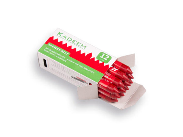 Kadeem merkkrijt ROOD 13 mm per 12 productfoto