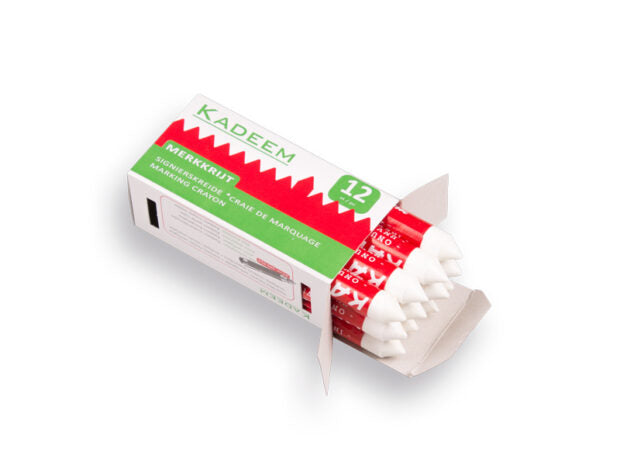 Kadeem merkkrijt WIT 13 mm per 12 productfoto