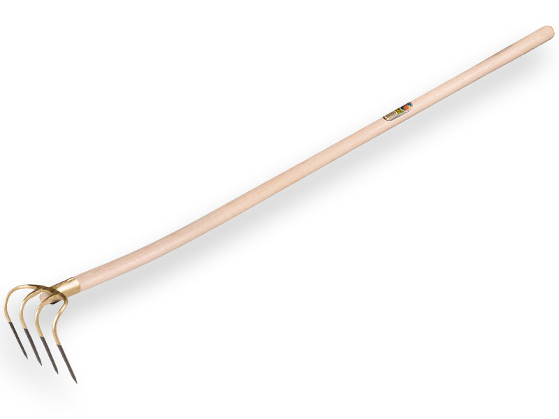 Offner mesthaak 4 tands van 13 cm met steel 140 cm productfoto
