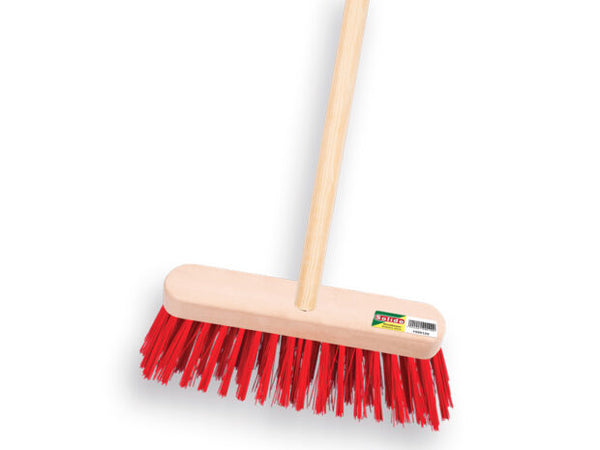 SOLIDE straatbezem 29 cm rood PPN met steel productfoto