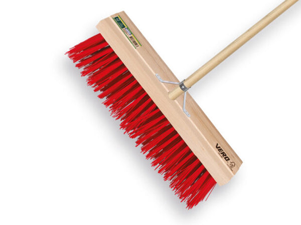 VERO straatbezem 41 cm rood PPN met steel productfoto