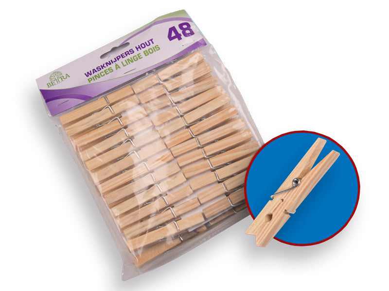 Betra houten wasknijpers per 48 stuks productfoto